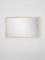 Preview: Nova Luce LED Spiegel Ambor dimmbar 49W neutralweiss 4000K IP44 Gold Aluminium Spiegelglas 120x70cm 9006020
