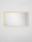 Preview: Nova Luce LED Spiegel Ambor dimmbar 49W neutralweiss 4000K IP44 Gold Aluminium Spiegelglas 120x70cm 9006020