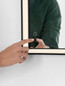 Preview: Nova Luce LED Spiegel Ambor dimmbar 37W neutralweiss 4000K IP44 Schwarz Aluminium Spiegelglas 80x60cm 9006021