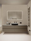 Preview: Nova Luce LED Spiegel Ambor dimmbar 48W neutralweiss 4000K IP44 Schwarz Aluminium Spiegelglas 120x70cm 9006022