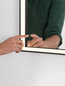 Preview: Nova Luce LED Spiegel Ambor dimmbar 48W neutralweiss 4000K IP44 Schwarz Aluminium Spiegelglas 120x70cm 9006022