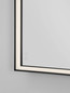 Preview: Nova Luce LED Spiegel Ambor dimmbar 48W neutralweiss 4000K IP44 Schwarz Aluminium Spiegelglas 120x70cm 9006022