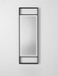 Preview: Nova Luce LED Spiegel Raven dimmbar 37W neutralweiss 4000K IP44 Schwarz Aluminium Spiegelglas 120x40cm 9006023