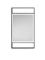 Preview: Nova Luce LED Spiegel Raven dimmbar 41W neutralweiss 4000K IP44 Schwarz Aluminium Spiegelglas 106x60cm 9006024