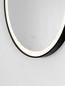 Preview: Nova Luce LED Spiegel Rems 29W neutralweiss 4000K IP44 Schwarz Aluminium Spiegelglas Ø64cm 9006025