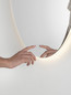 Preview: Nova Luce LED Spiegel Alda dimmbar 42W warmweiss 3000K IP44 Aluminium Spiegelglas Ø80cm 9006029