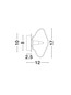 Preview: Nova Luce Wandleuchte King G9 Altmessing Glas Metall Ø17cm 9006033