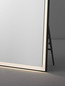 Preview: Nova Luce LED Spiegel Adon 42W warmweiss 3000K IP44 Schwarz Weiß Aluminium Spiegelglas 150x75cm 9006038