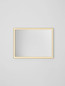 Preview: Nova Luce LED Spiegel Ambor dimmbar 38W warmweiss 3000K IP44 Gold Aluminium Spiegelglas 80x60cm 9006039