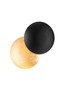Preview: Nova Luce LED Wandleuchte Soleil 6W warmweiss 3000K Schwarz Blattgold Aluminium Ø20cm 9006080