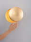Preview: Nova Luce LED Wandleuchte Soleil 6W warmweiss 3000K Blattgold Aluminium Ø20cm 9006081