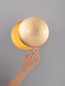 Preview: Nova Luce LED Wandleuchte Soleil 6W warmweiss 3000K Blattgold Aluminium Ø20cm 9006081