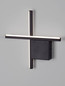Preview: Nova Luce LED Wandleuchte Cross dimmbar 10W warmweiss 2700K Schwarz Aluminium 30x30cm 9006082