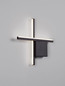 Preview: Nova Luce LED Wandleuchte Cross dimmbar 10W warmweiss 2700K Schwarz Aluminium 30x30cm 9006082