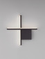 Preview: Nova Luce LED Wandleuchte Cross dimmbar 10W warmweiss 2700K Schwarz Aluminium 30x30cm 9006082