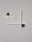 Preview: Nova Luce LED Wandleuchte Cross dimmbar 10W warmweiss 2700K Schwarz Aluminium 30x30cm 9006082