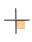 Preview: Nova Luce LED Wandleuchte Cross dimmbar 10W warmweiss 3000K Schwarz Gold Aluminium 30x30cm 9006083