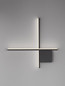Preview: Nova Luce LED Wandleuchte Cross dimmbar 15W warmweiss 2700K Schwarz Aluminium 50x50cm 9006084