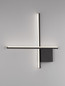 Preview: Nova Luce LED Wandleuchte Cross dimmbar 15W warmweiss 2700K Schwarz Aluminium 50x50cm 9006084