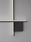 Preview: Nova Luce LED Wandleuchte Cross dimmbar 15W warmweiss 2700K Schwarz Aluminium 50x50cm 9006084