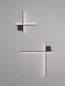 Preview: Nova Luce LED Wandleuchte Cross dimmbar 15W warmweiss 2700K Schwarz Aluminium 50x50cm 9006084