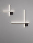 Preview: Nova Luce LED Wandleuchte Cross dimmbar 15W warmweiss 2700K Schwarz Aluminium 50x50cm 9006084