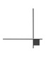 Preview: Nova Luce LED Wandleuchte Cross dimmbar 21W warmweiss 2700K Schwarz Aluminium 80x80cm 9006086