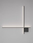 Preview: Nova Luce LED Wandleuchte Cross dimmbar 21W warmweiss 2700K Schwarz Aluminium 80x80cm 9006086