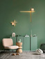 Preview: Nova Luce LED Wandleuchte Cross dimmbar 21W warmweiss 3000K Schwarz Gold Aluminium 80x80cm 9006087