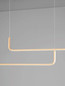 Preview: Nova Luce LED Pendelleuchte Strita dimmbar 40W warmweiss 3000K Messinggold Aluminium 150cm 9006089