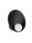 Preview: Nova Luce Wandleuchte Minim G9 Schwarz Opal Stahl Glas Ø23cm 9006091