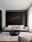 Preview: Nova Luce LED Wandleuchte Kima 20W warmweiss 3000K Schwarz Gold Aluminium 102x20cm 9006096