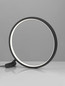 Preview: Nova Luce LED Tischleuchte Hola 12W warmweiss 3000K Schwarz Aluminium Ø29cm 9006097