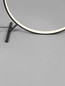 Preview: Nova Luce LED Stehleuchte Hola 46W warmweiss 3000K Schwarz Aluminium Ø80cm 9006098