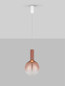 Preview: Nova Luce LED Pendelleuchte Nostos dimmbar 6W warmweiss 3000K Gold Weiß Pink Glas Metall Ø25cm 9009102