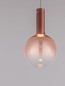 Preview: Nova Luce LED Pendelleuchte Nostos dimmbar 6W warmweiss 3000K Gold Weiß Pink Glas Metall Ø25cm 9009102