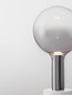 Preview: Nova Luce LED Tischleuchte Nostos dimmbar 3W warmweiss 3000K Gold Weiß Rauchgrau Glas Metall Ø20cm 9009104