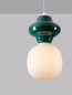 Preview: Nova Luce Pendelleuchte Clio E14 Jaspis Weiß Opal Glas Metall Ø18x198cm 9009107