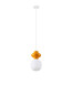 Preview: Nova Luce Pendelleuchte Clio E14 Weiß Opal Orange Glas Metall Ø18x198cm 9009109