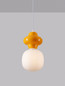 Preview: Nova Luce Pendelleuchte Clio E14 Weiß Opal Orange Glas Metall Ø18x198cm 9009109