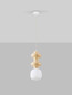 Preview: Nova Luce Pendelleuchte Clio E14 Gelb Weiß Opal Glas Metall Ø18x215cm 9009110