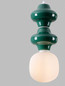Preview: Nova Luce Pendelleuchte Clio E14 Jaspis Weiß Opal Glas Metall Ø18x215cm 9009112