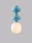 Preview: Nova Luce Pendelleuchte Clio E14 Blau Weiß Opal Glas Metall Ø18cm 9009113