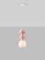 Preview: Nova Luce Pendelleuchte Clio E14 Pink Weiß Opal Glas Metall Ø18x215cm 9009114