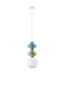 Preview: Nova Luce Pendelleuchte Clio E14 Mehrfarbig Glas Metall Ø18cm 9009116