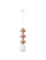 Preview: Nova Luce Pendelleuchte Clio E14 Pink Weiß Opal Glas Metall Ø18x240cm 9009121