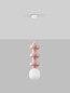 Preview: Nova Luce Pendelleuchte Clio E14 Pink Weiß Opal Glas Metall Ø18x240cm 9009121