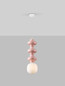 Preview: Nova Luce Pendelleuchte Clio E14 Pink Weiß Opal Glas Metall Ø18x240cm 9009121