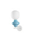 Preview: Nova Luce Wandleuchte Clio E14 Blau Weiß Opal Glas Metall Ø19cm 9009124