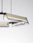 Preview: Nova Luce LED Pendelleuchte Apnea dimmbar 61W warmweiss 3000K Schwarz Gold Grau Glas Metall Ø103cm 9009131